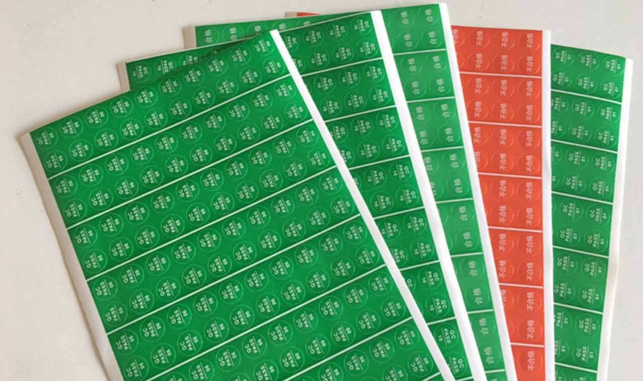 2000 pcs qcpass sticker silver pet qc pass round label quality ...