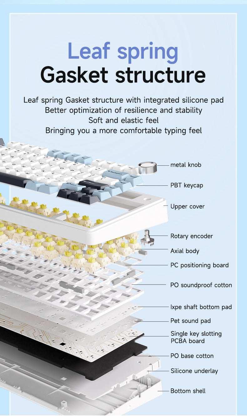 【Local Delivery】Aula F75 Mechanical Keyboard 80 Key with Gasket ...