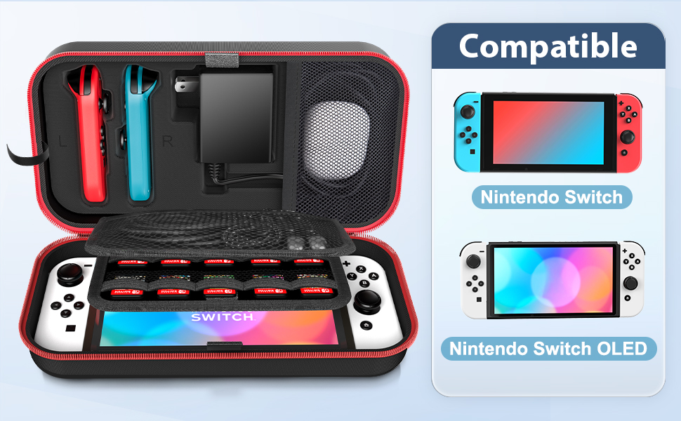 OIVO Large Capacity Carrying Case For Nintendo Switch & Switch OLED ...