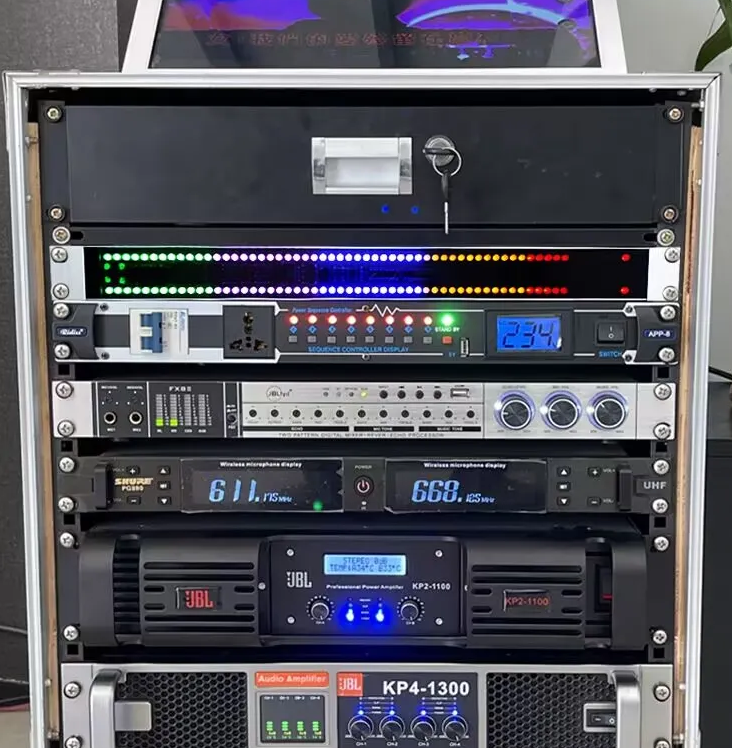 1U Double Row Audio Cabinet Music Rhythm Level Indicator Light 120 LED ...