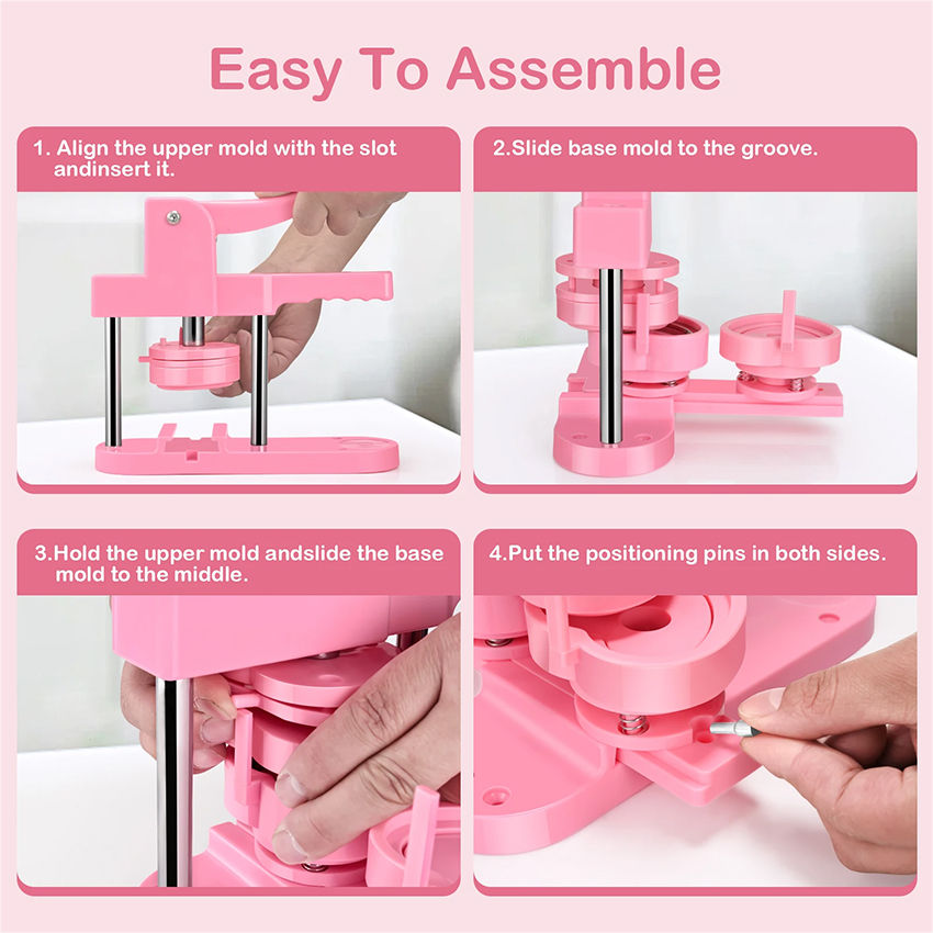 [Local delivery] Heart manual button maker badge making machine with ...