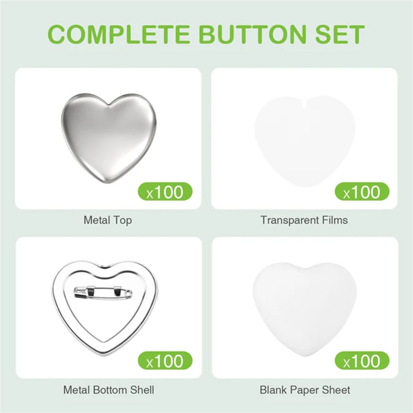 [Local delivery] Heart manual button maker badge making machine with ...