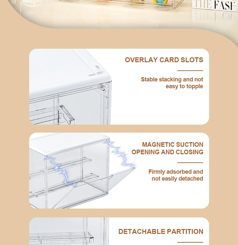 Acrylic Display Case Boxes Popmart Transparent Box Storage Organizer ...