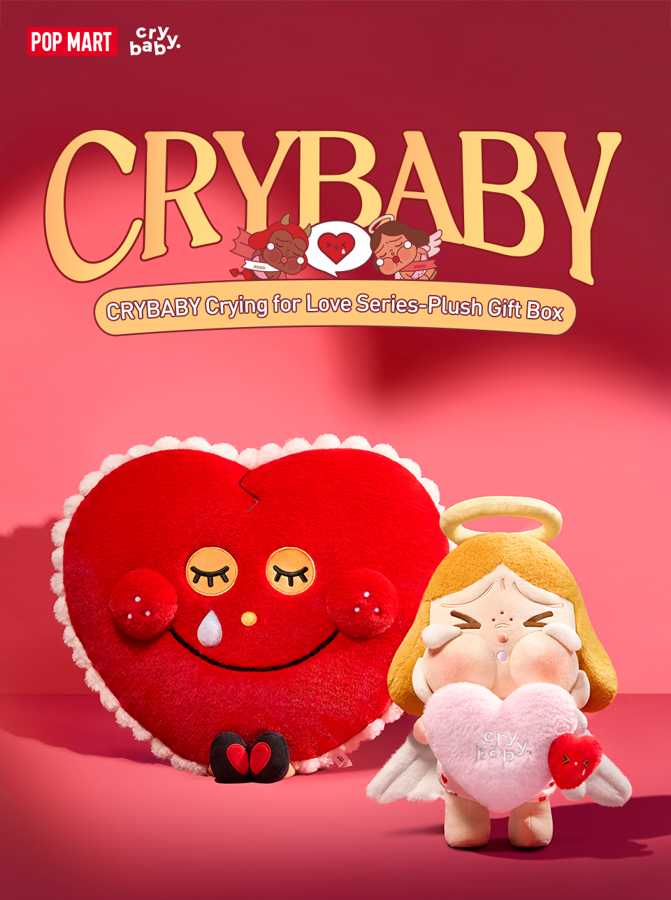 Pop mart crybaby crying for love series plush gift box shopee philippines