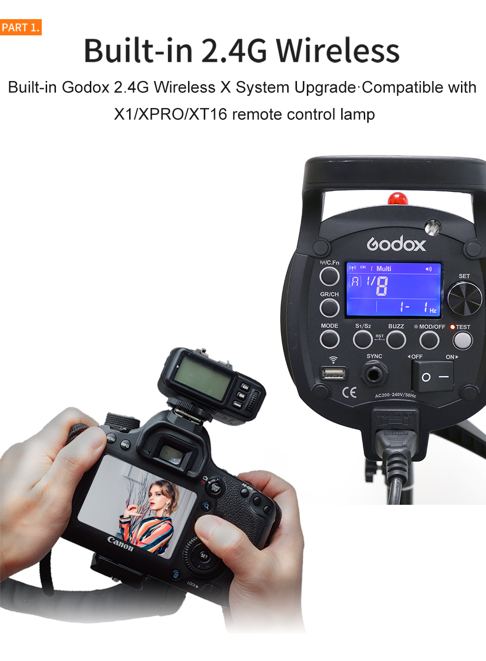 Godox QUICKER 600II QT600II 600WS GN76 1/8000s High Speed Sync Flash ...