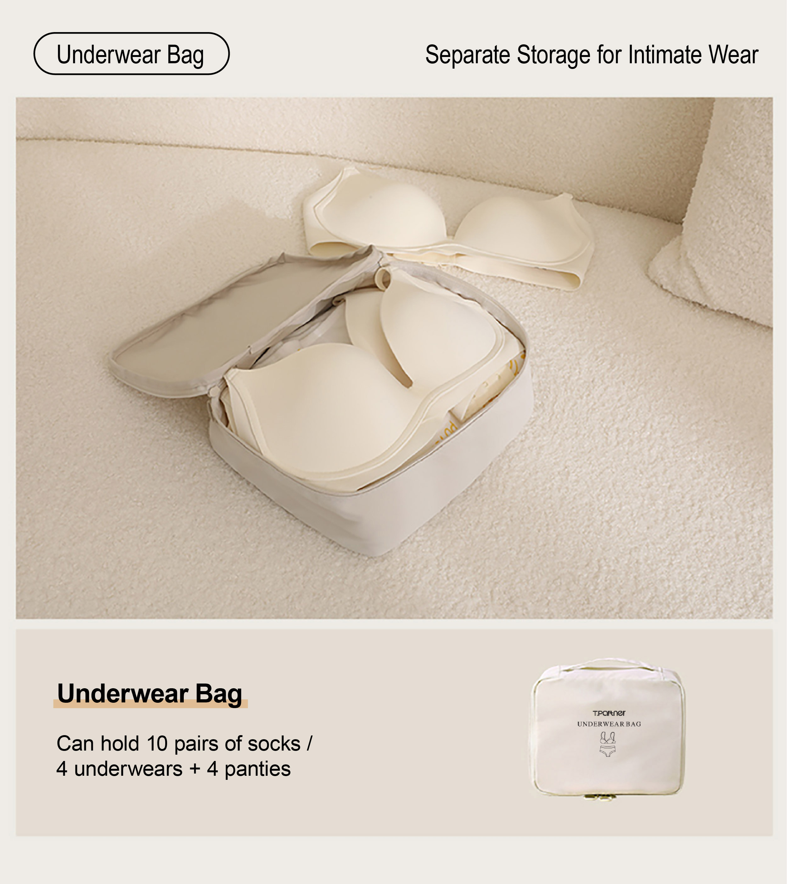 T.Partner Travel Storage Set Luggage Maleta Packing Organizer Storage ...