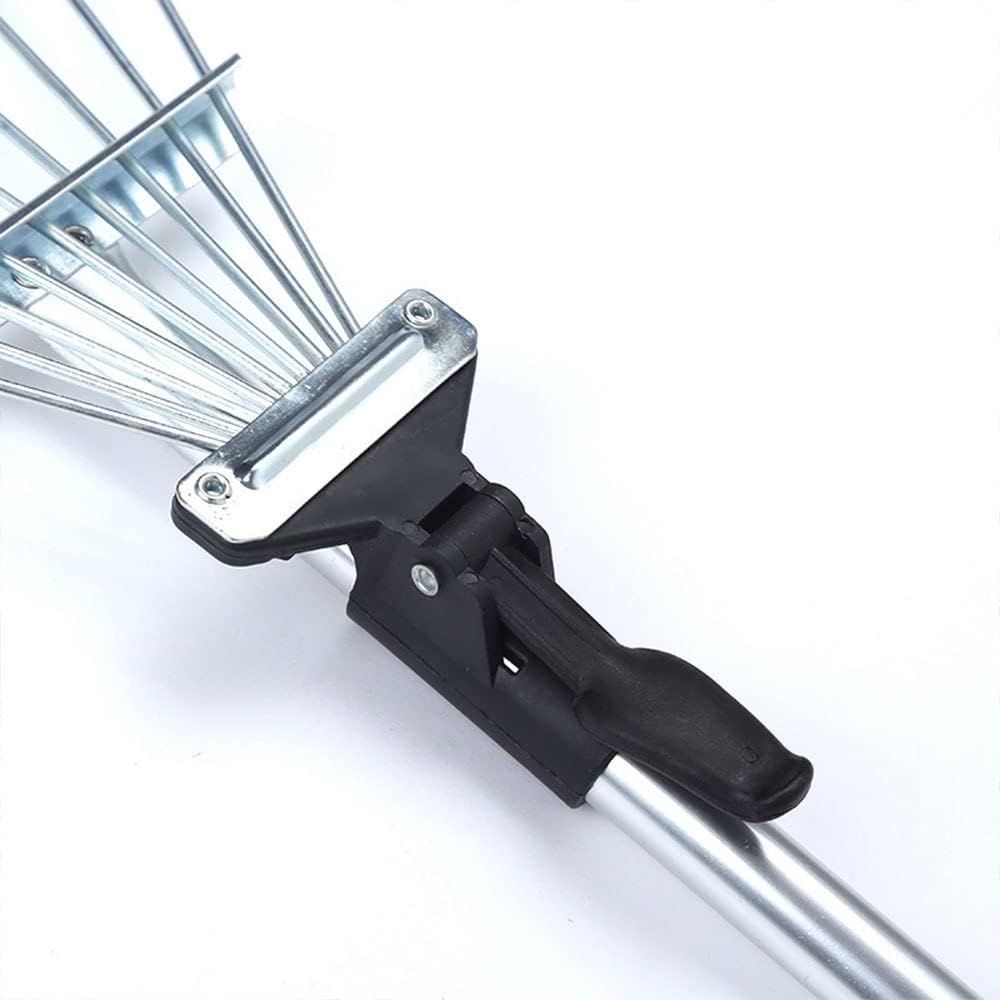 Adjustable Garden Metal Leaf Rake,Collapsible Telescopic Rake for ...