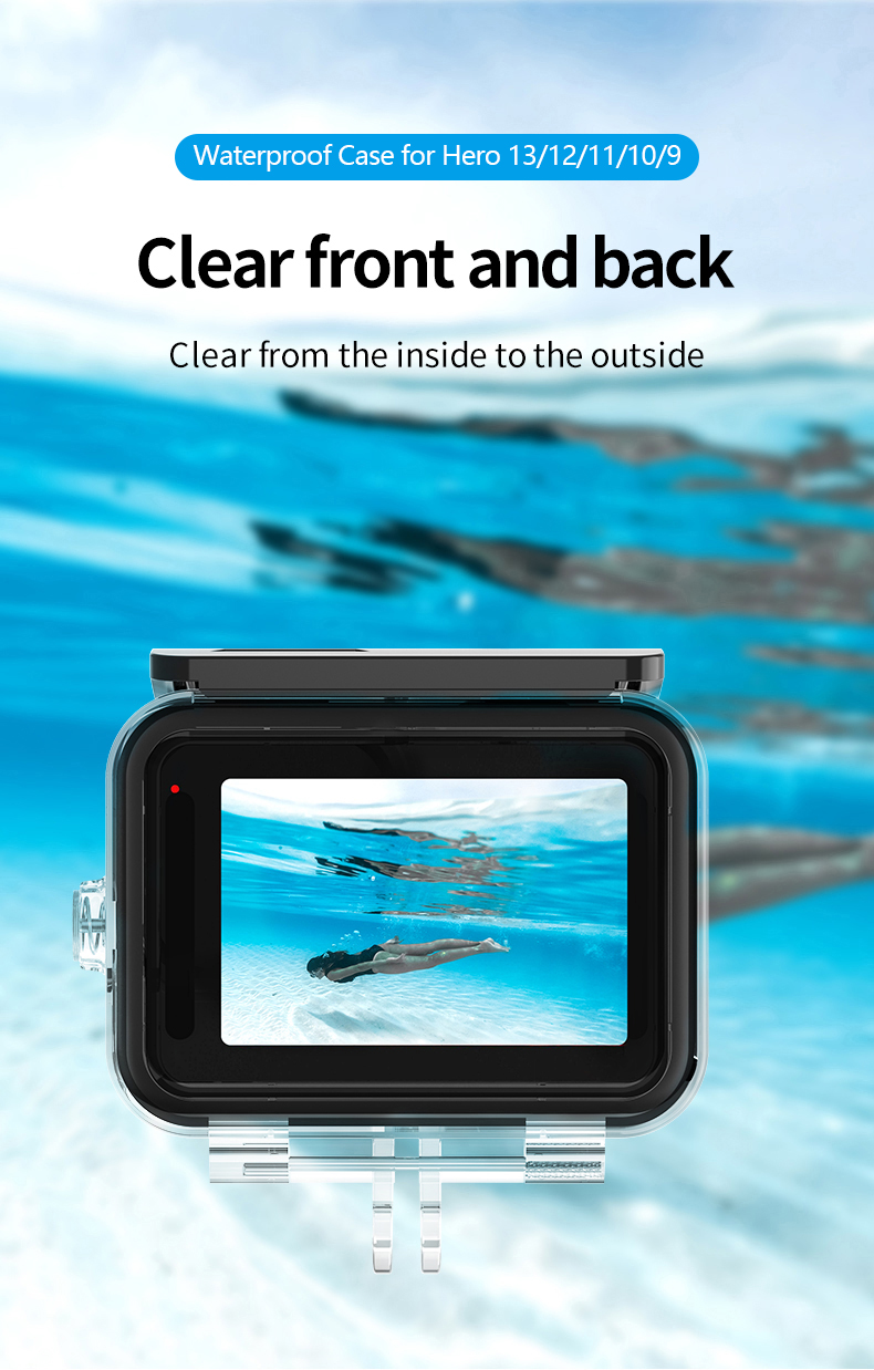 TELESIN 45M Waterproof Case Underwater Diving Box Housing Case for ...