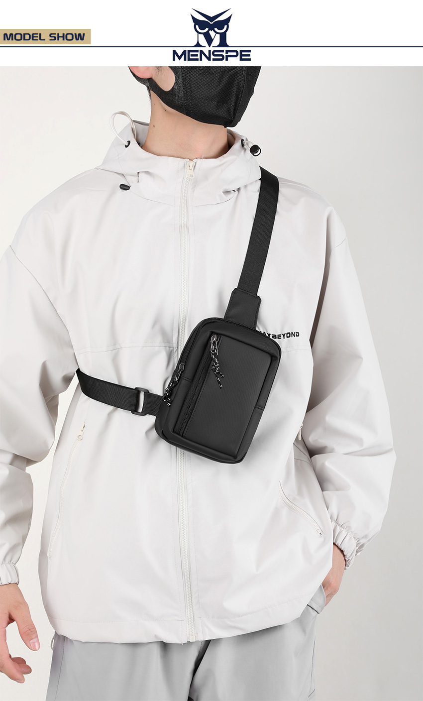 Men S Chest Bag Fashion 2026.MENSPE Men's Chest Bag Fashion Film Bag Mini Anti-Scratch Bag Wear ...