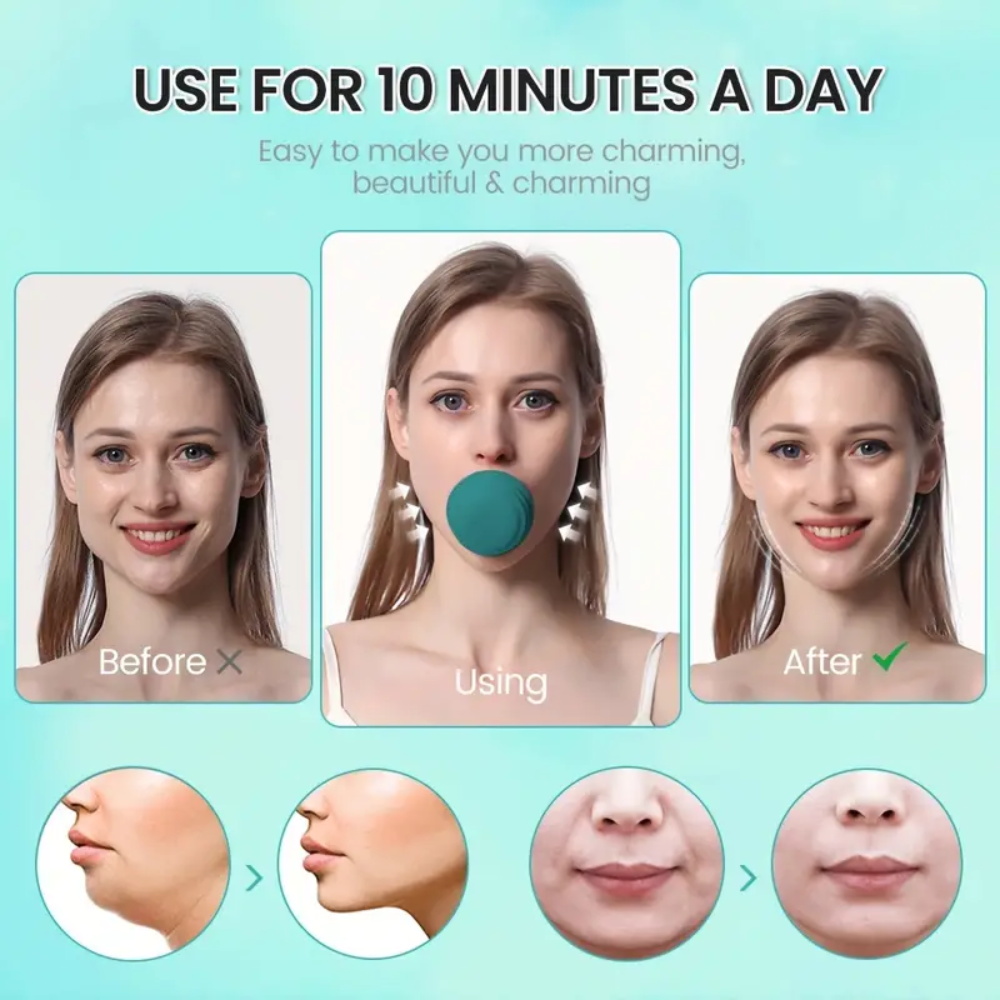 Thin Face Masseter Muscle Trainer Silicone Mandibular Line Exerciser ...