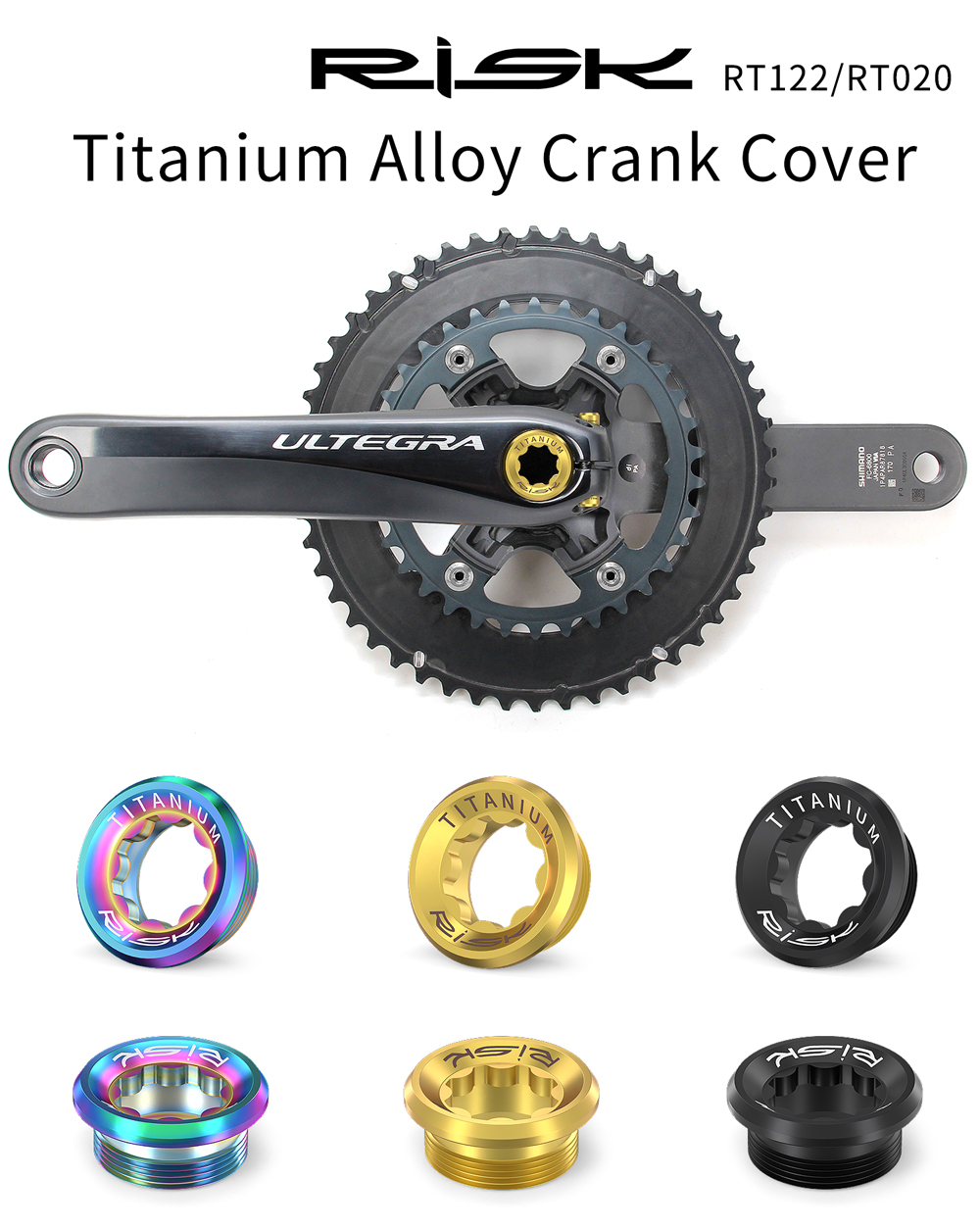 RISK M20x8mm M6*18mm Titanium Alloy Bicycle Chainwheel Bolts Crank ...