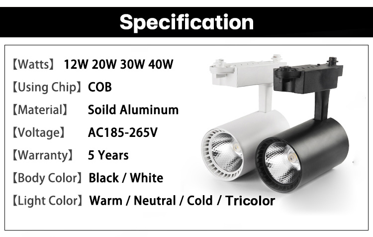 Tri color Track Light Set Track Lamp Led Ceiling Light Spotlight 3/4 ...