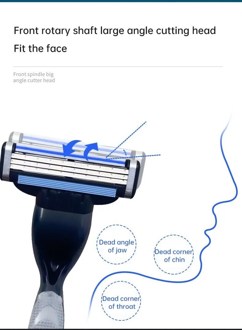 1 Handle 8 Blades Imported Razor Manual Razor Original Sharp Speed 3 ...