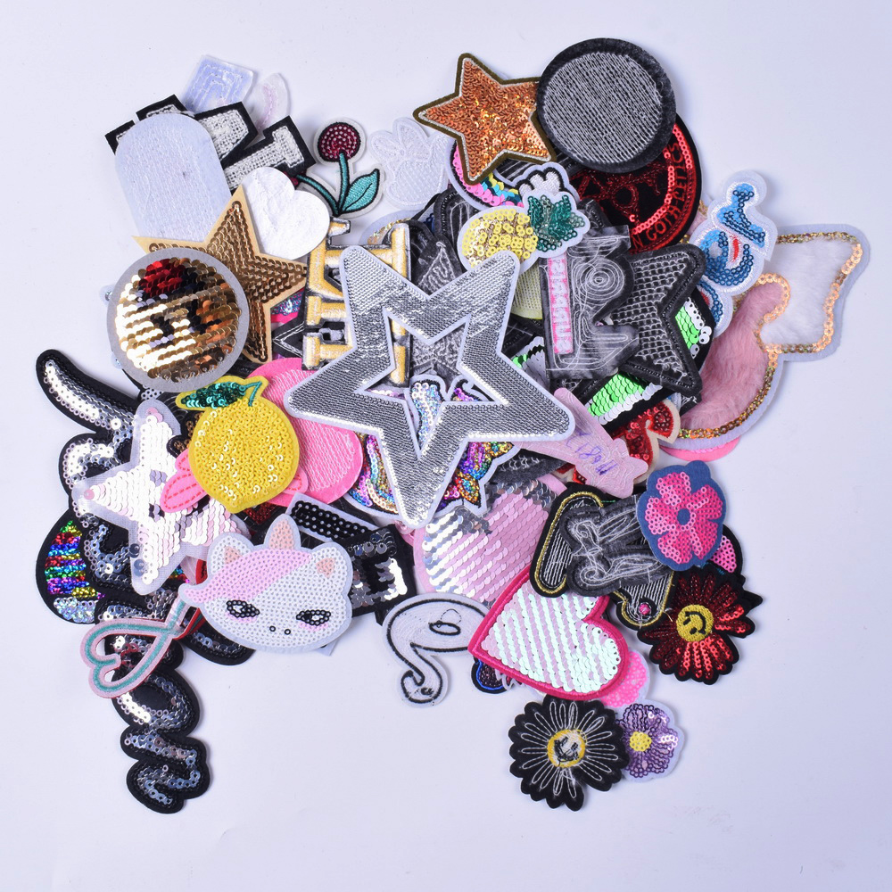 30Pcs Mixed Iron on Patches For Clothing Shirt Jacket Embroidered ...
