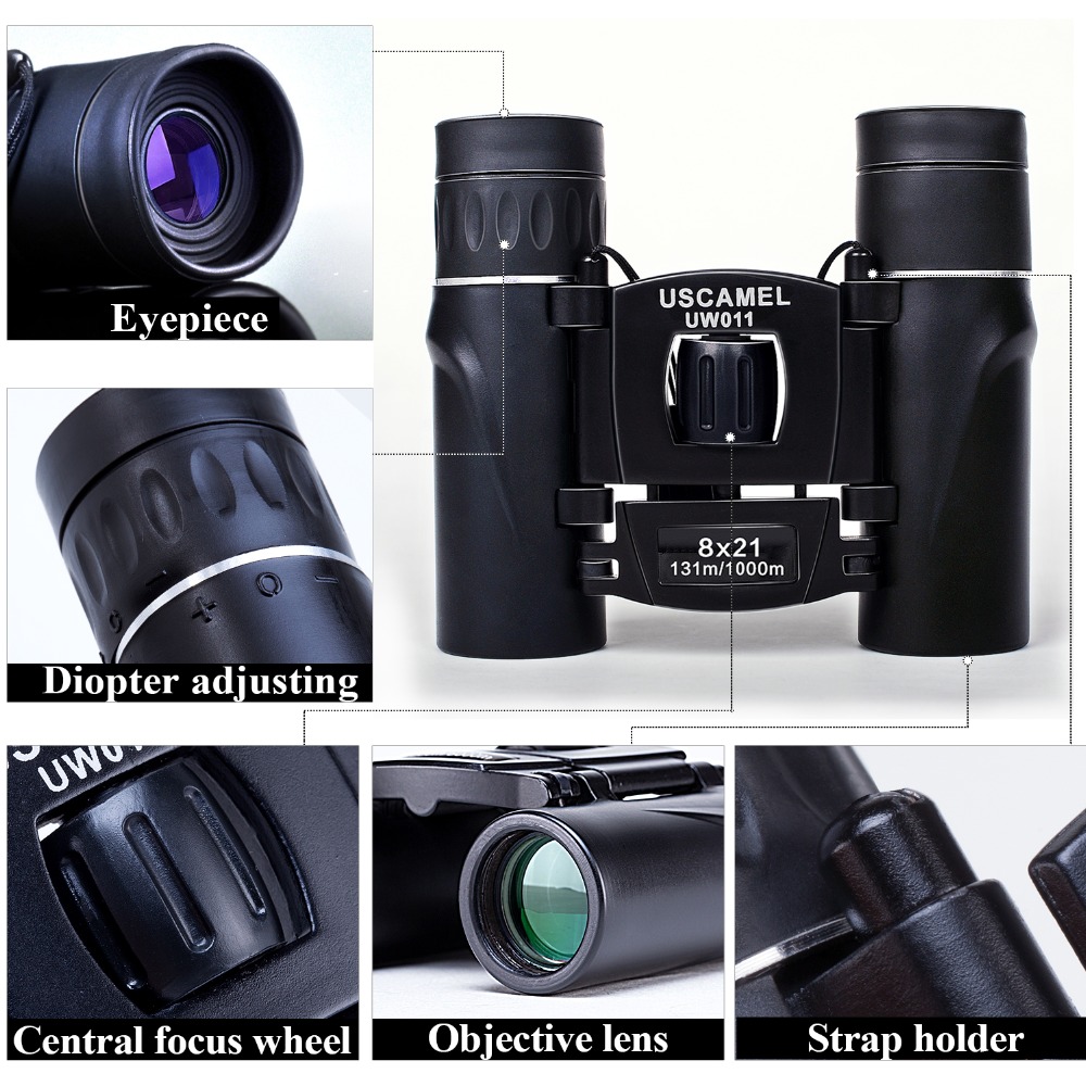 USCAMEL HD 8x21 Binoculars Telescope Outdoor Mountaineering Concert ...