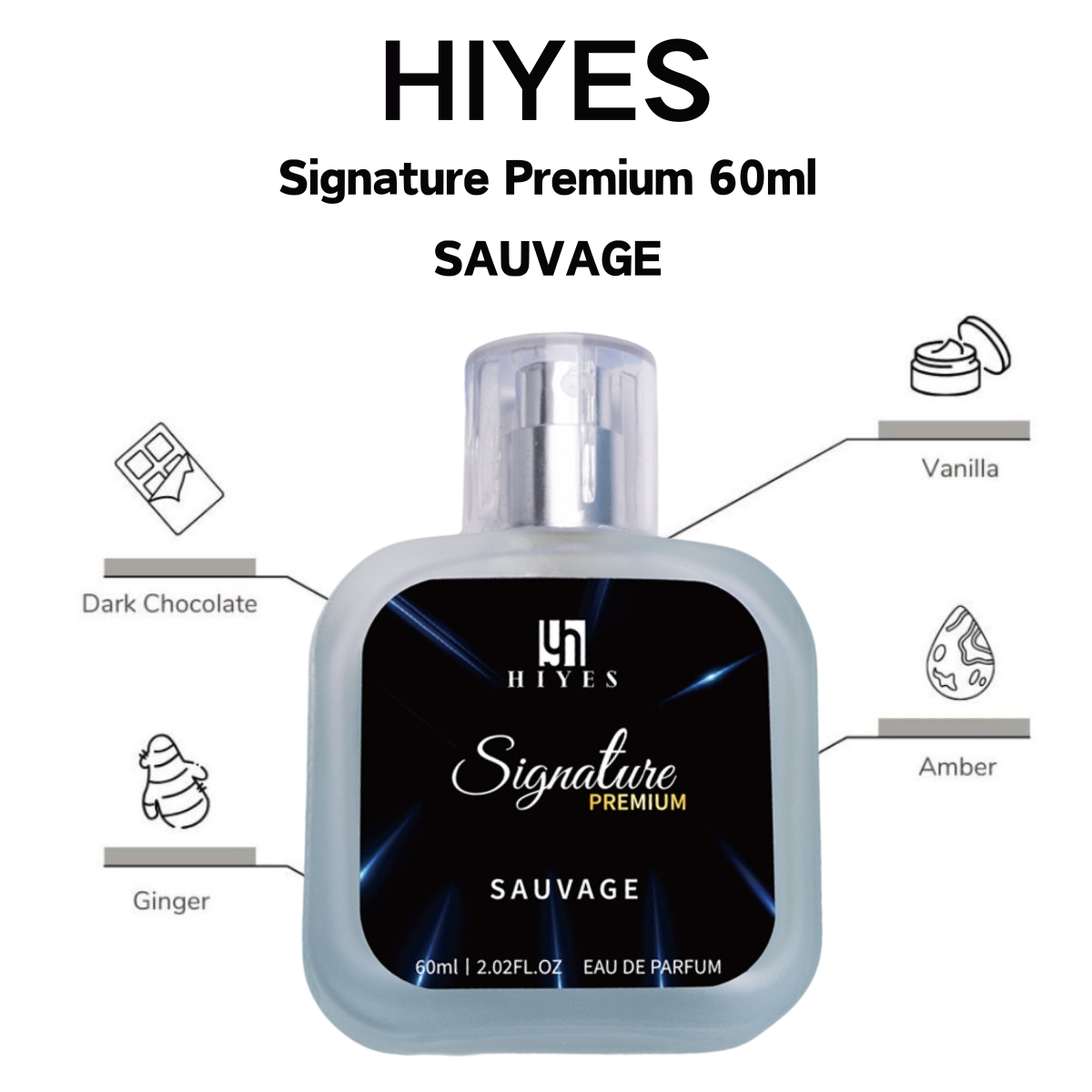 HIYES Ultra Male Perfume 60ml Signature Premium Edition By HSI Scents ...
