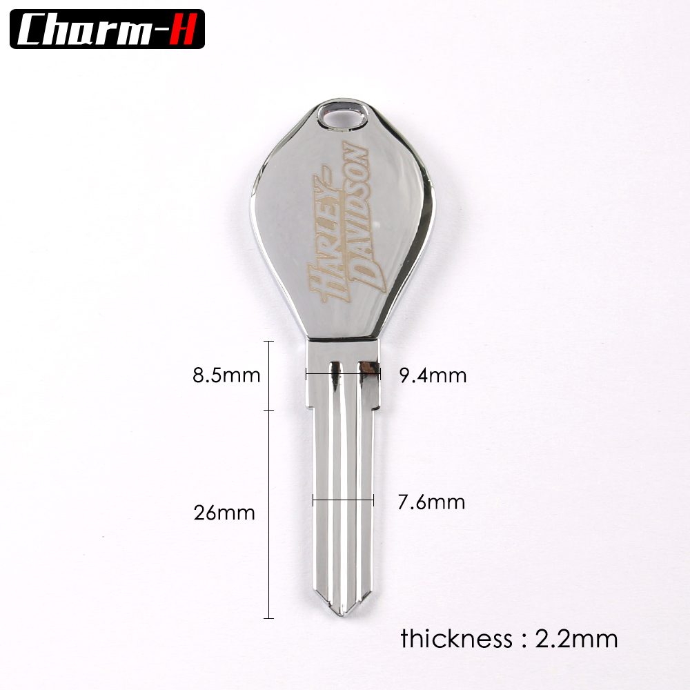 Right Slot-1 Piece Alloy Key Blank for Motorcycle Harley Davidson X48 ...
