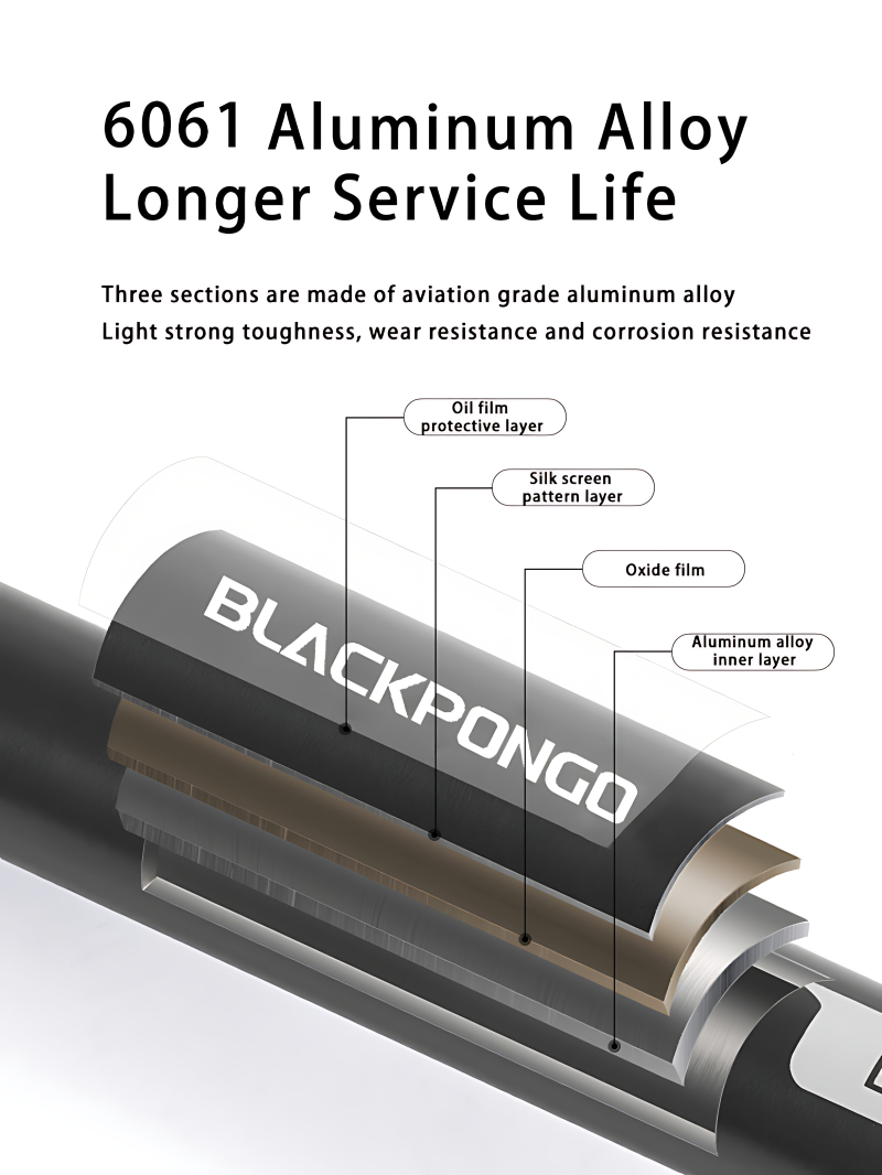 Blackpongo Hiking Cane Ultralight Aluminum Alloy External Lock ...