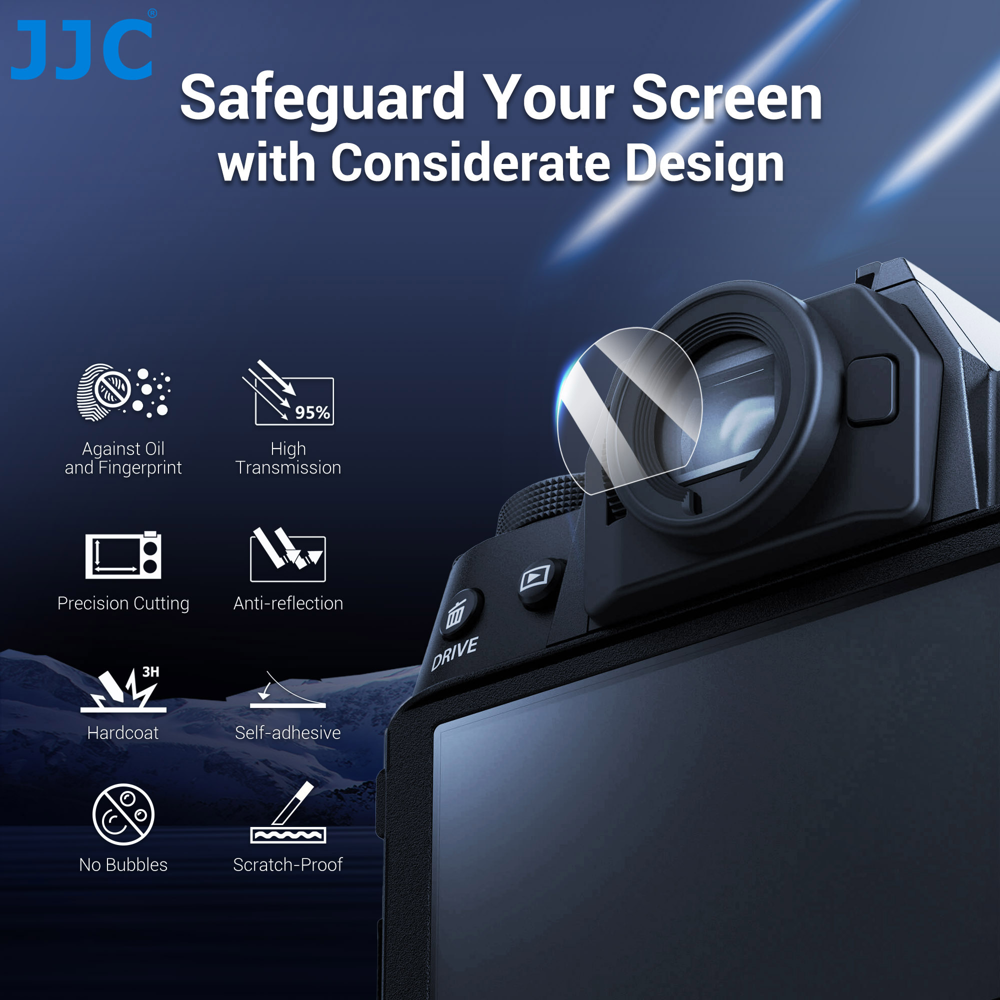JJC Camera Viewfinder Film Anti-Reflection Protector for Fujifilm XT50 ...