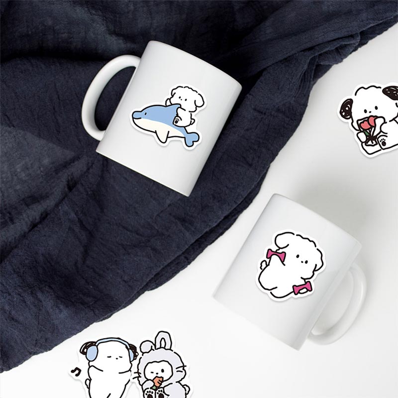 50PCS Kawaii Yowoyowoo Sticker Puppy Dog Cute Cartoon Decals DIY Laptop ...