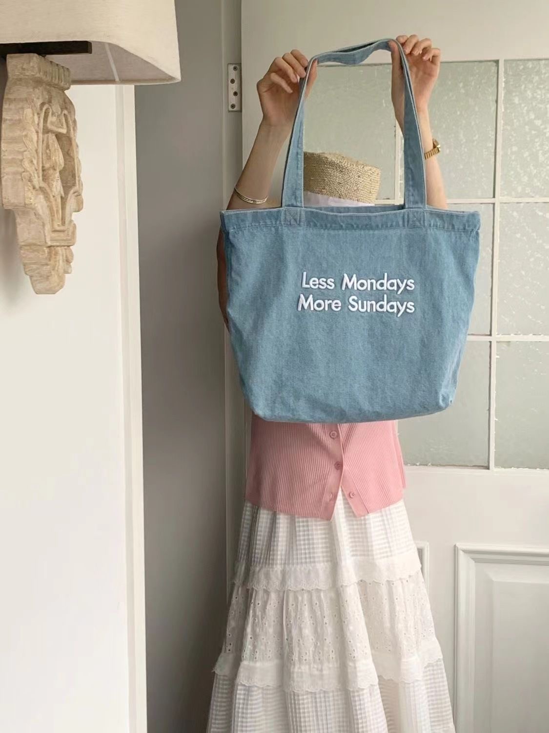 [Delivery From Manila] Retro Fashion Canvas Bag, INS Style, Large ...