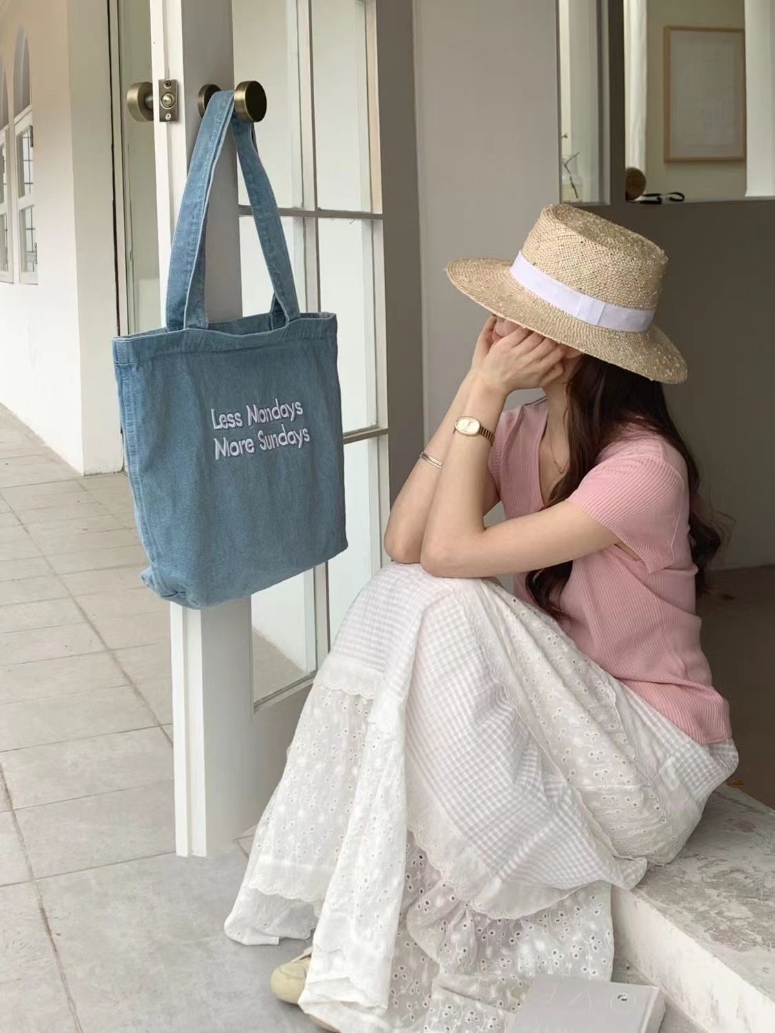 [Delivery From Manila] Retro Fashion Canvas Bag, INS Style, Large ...