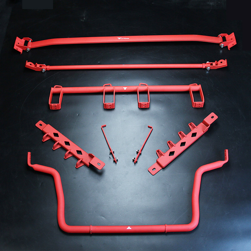 Heavy Duty Front Upper Tower Strut Brace & Adjustable Rear Bar for ...