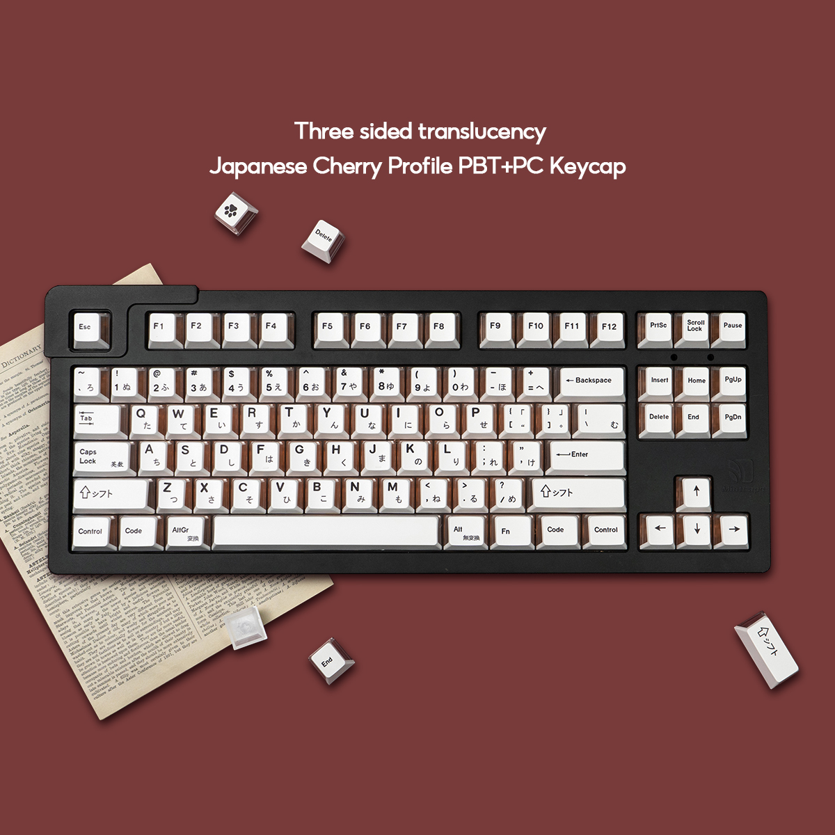 Alice Three Sided Translucency Programmer Keycaps 140Keys/Set PBT+PC ...