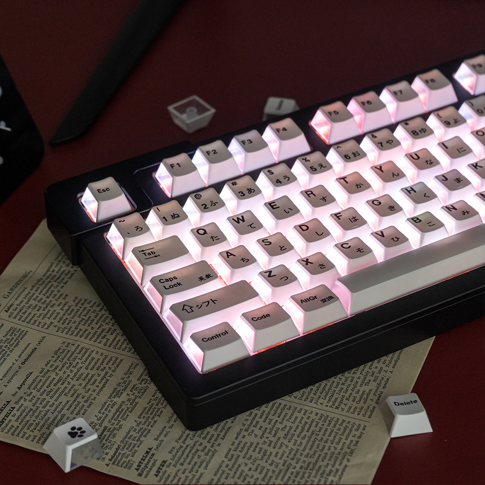 Alice Three Sided Translucency Programmer Keycaps 140Keys/Set PBT+PC ...