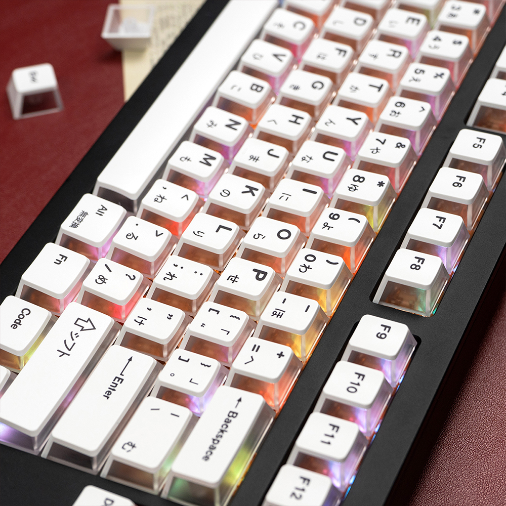 Alice Three Sided Translucency Programmer Keycaps 140Keys/Set PBT+PC ...