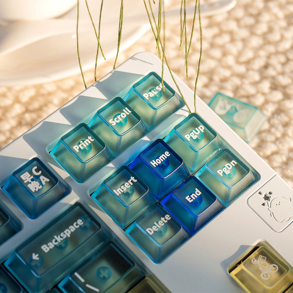 Alice Morning C, Evening A Red Keycaps 150Keys/Set PC Transparent ...