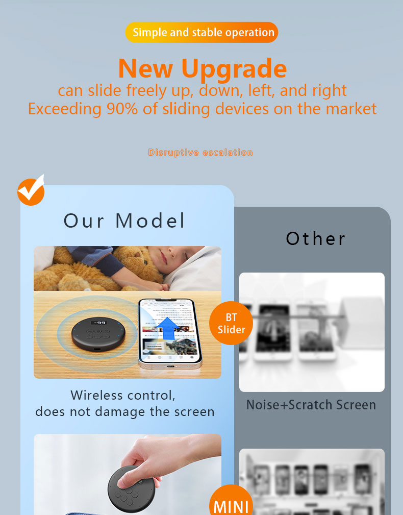 Wireless Multi-Phone Auto screen Slider Scroller with LED Display - 99 ...