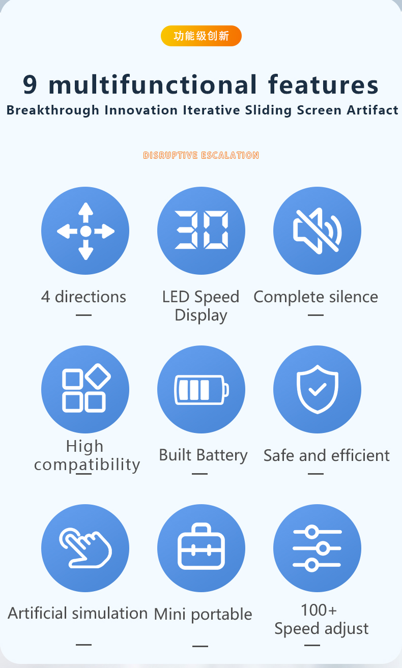 Wireless Multi-Phone Auto screen Slider Scroller with LED Display - 99 ...