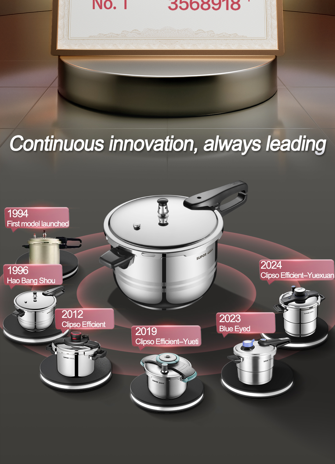Supor Original 304 Stainless Steel Pressure Cooker Heavy Duty 100 kPa ...