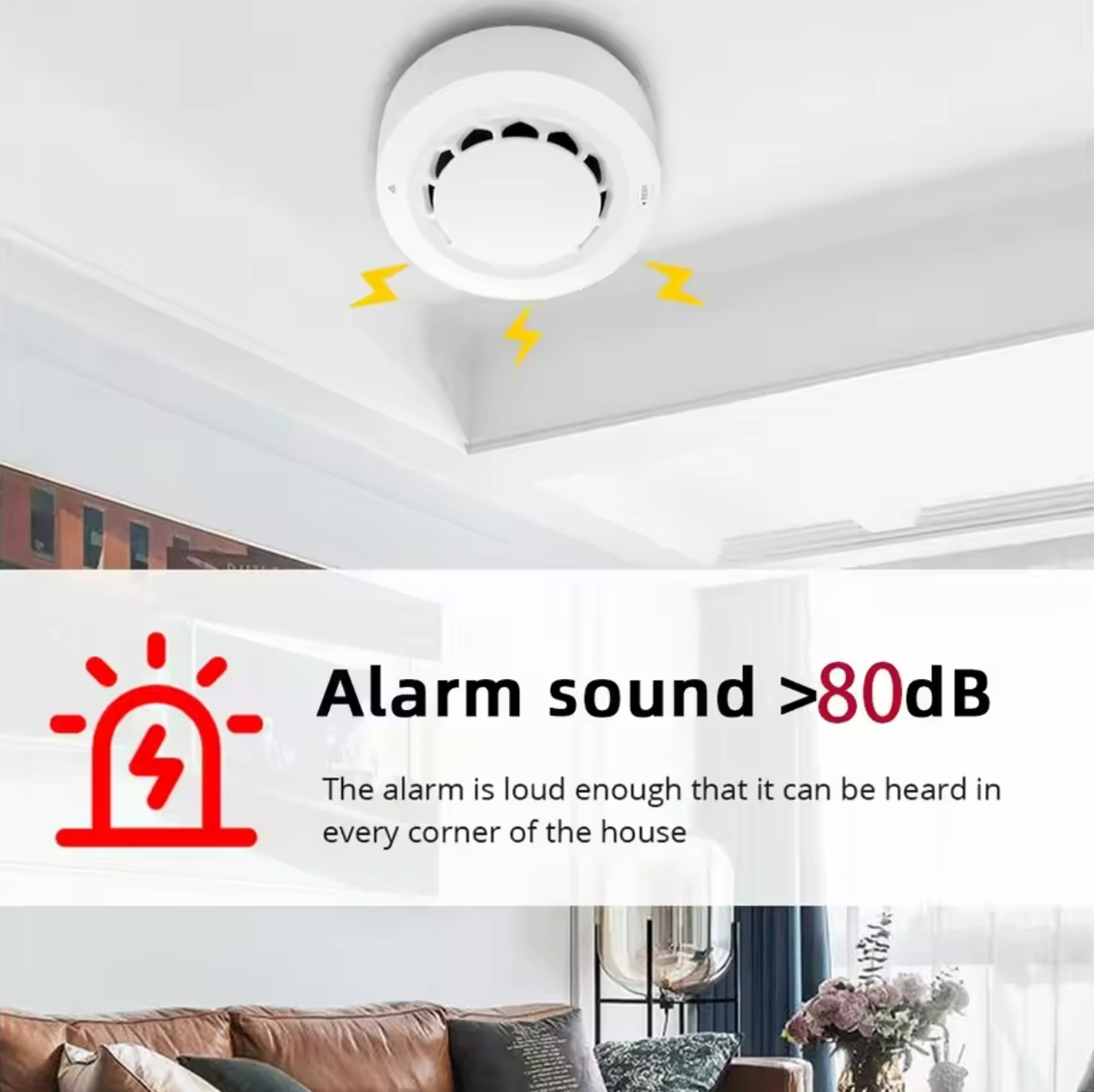 Tuya WiFi Smoke Alarm Temperature and Humidity Sensor Smoke Detector ...