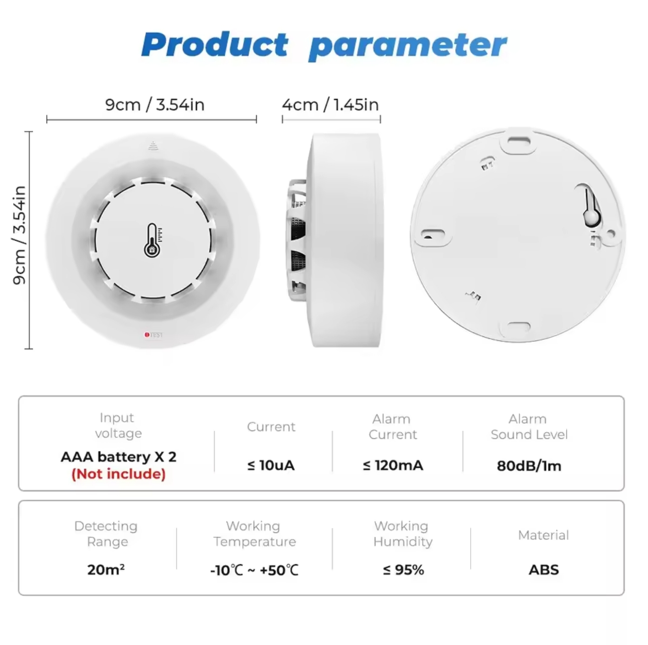 Tuya WiFi Smoke Alarm Temperature and Humidity Sensor Smoke Detector ...