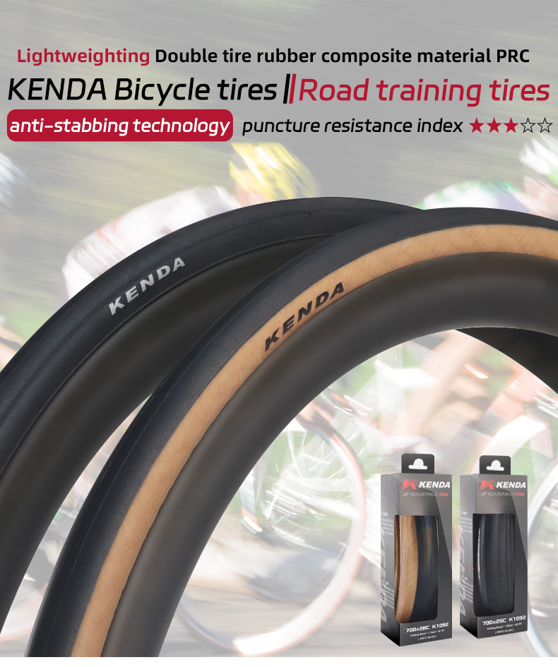 2PCS KENDA K1092 Bicycle Tire 700x25/28C KOUNTACH ELITE Folding Bead ...