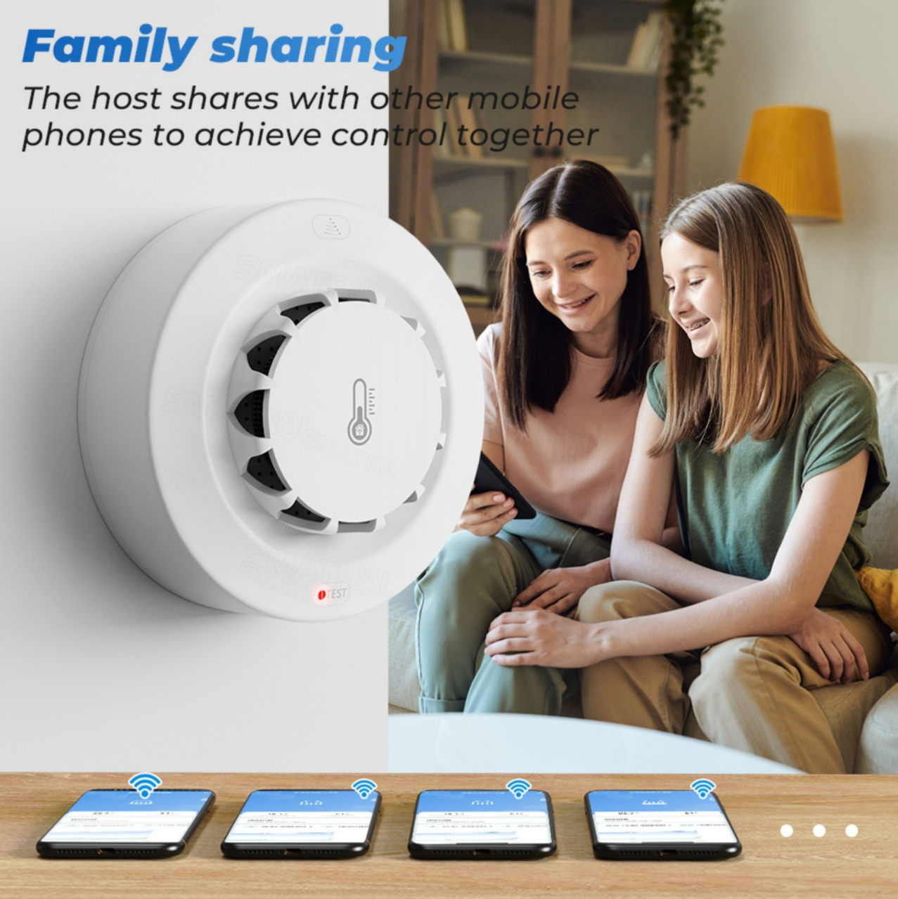 Tuya WiFi Smoke Alarm Temperature and Humidity Sensor Smoke Detector ...