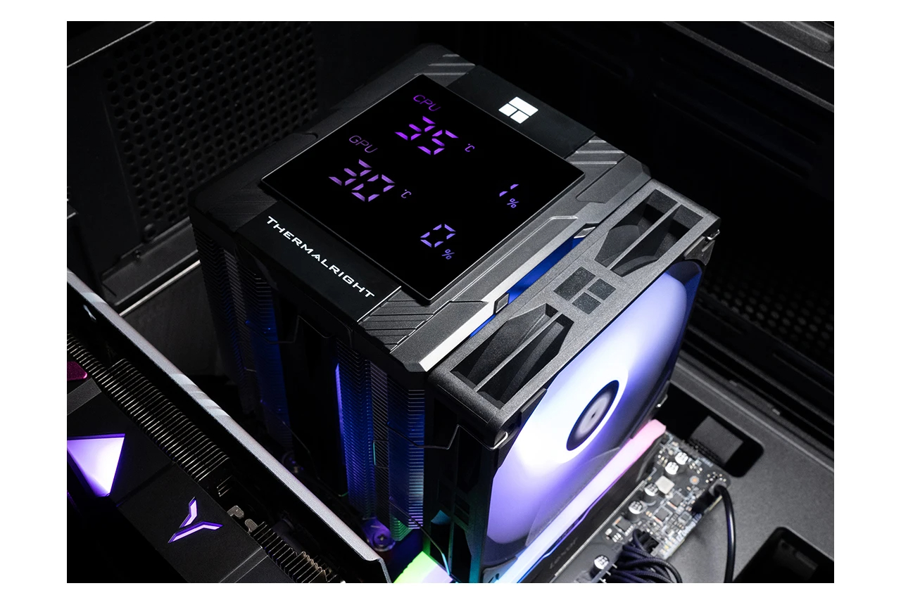 Thermalright PA120 Digital WHITE ARGB LCD display CPU Air Cooling ...