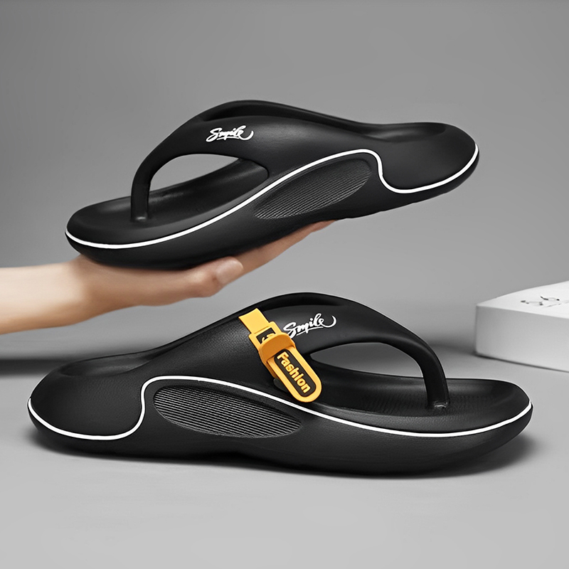 Slippers Men's Summer Thick Bottom Non-slip Deodorant Flip Flops (Available)