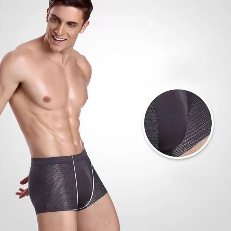 Icker Sea Mesh Contrast Boxer Brief Underwear Mango COI-22-04 main image 1