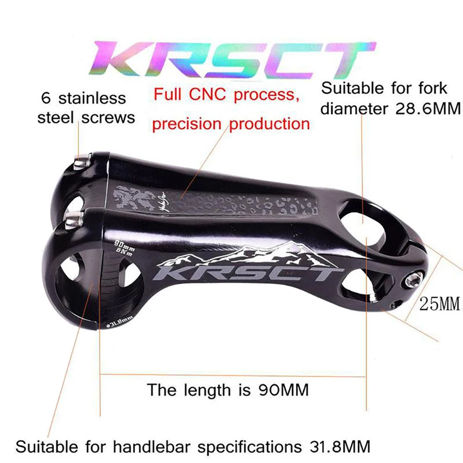 KRSEC Stem Mtb Road Mountain Bike Table Negative 20 Degrees Bicycle ...