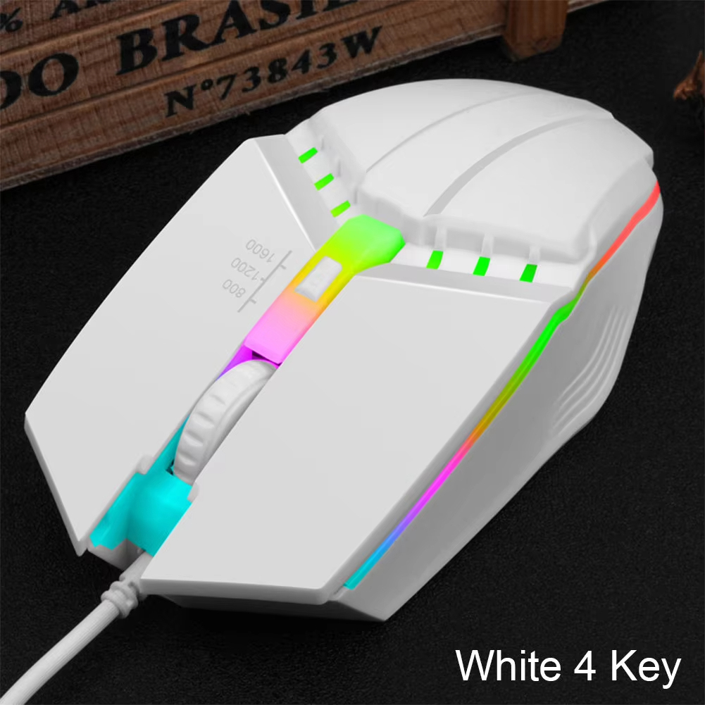 1600DPI USB Wired Gaming Mouse LED Colorful Glowing Ergonomic ...