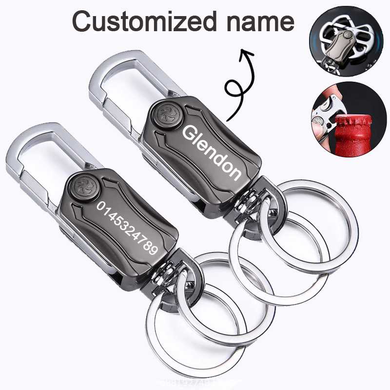 Custom Lettering Keychains 4-in-1 Heavy Duty Key Chain Anti-Anxiety ...