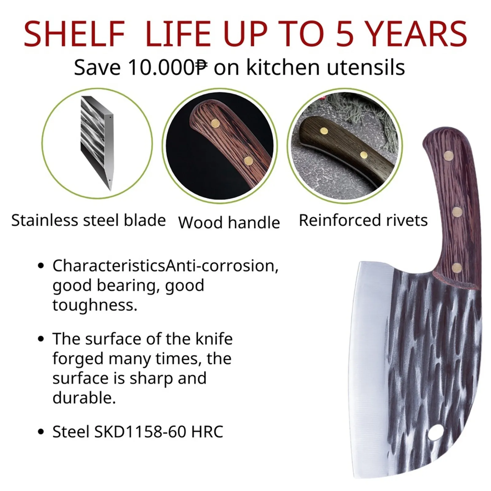 Knife Japan kitchen Knife cooking knives Stainless Handle high Carbon Steel Knife Chef Forged ...