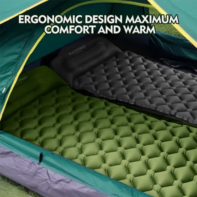 Camping Sleeping Pad Inflatable Mattress with Pillows Ultralight Air ...