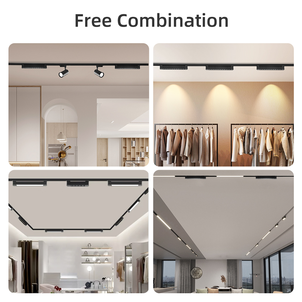 Led Linear Track Light COB Track Lamp track rail Modern Ceiling Lamp ...