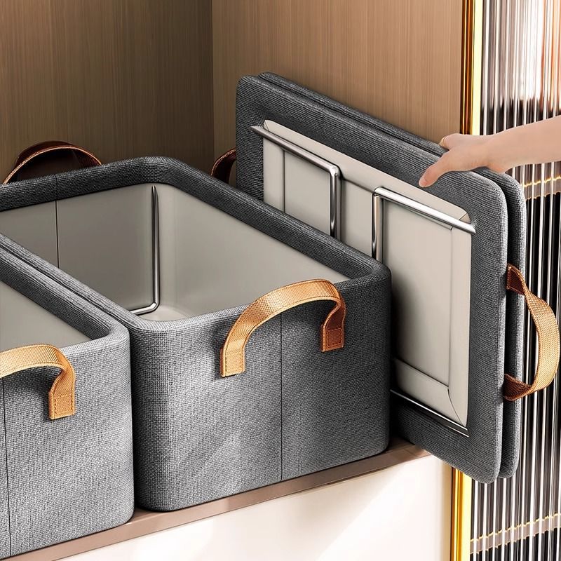 Large Foldable Steel Frame Storage Box Foldable Clothes Storage ...