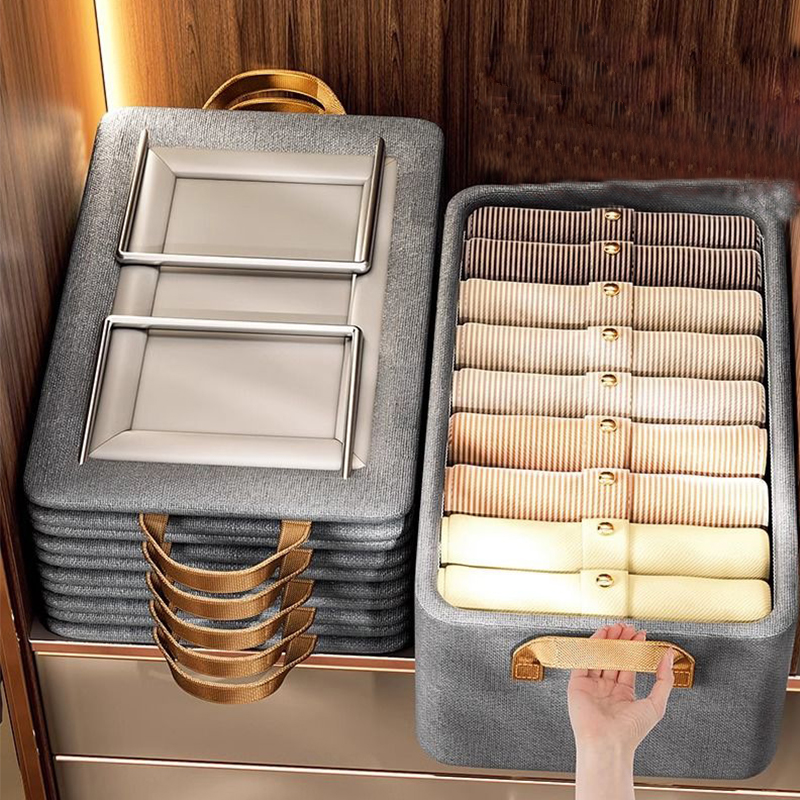 Large Foldable Steel Frame Storage Box Foldable Clothes Storage ...
