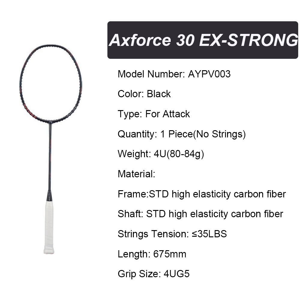 Li Ning 100% Original Axforce 30EX-STRONG badminton racket all carbon ...